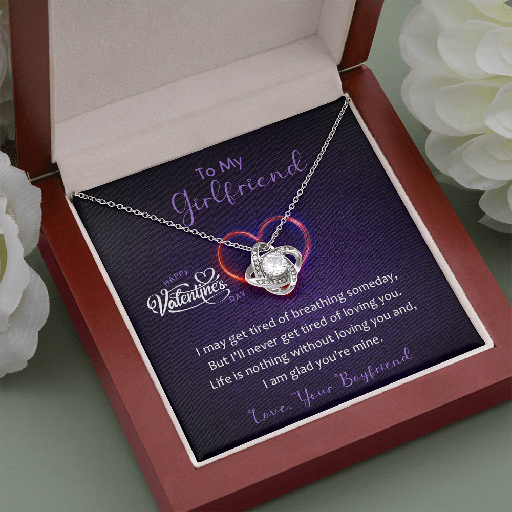 185A To my Girlfriend, Women Necklace Gift from Boyfriend, Valentine's Day Gift
