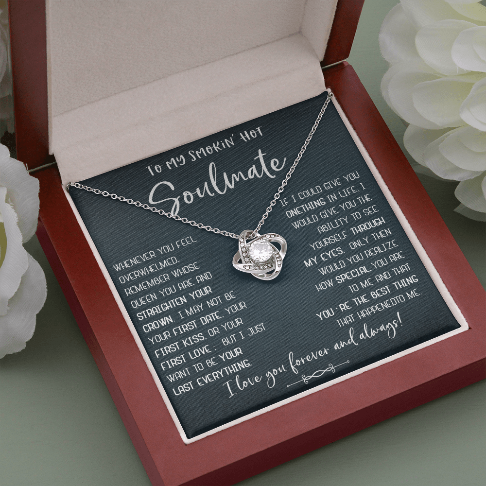 N372A To My Soulmate Necklace, Valentines Gift For Her Birthday Gift For Soulmate Wife