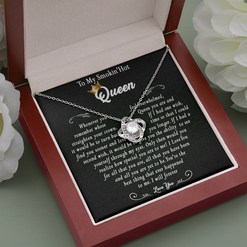 N369A To My Smokin Hot Queen Crown Necklace Gift For Wife Soulmate Valentines Day Gift