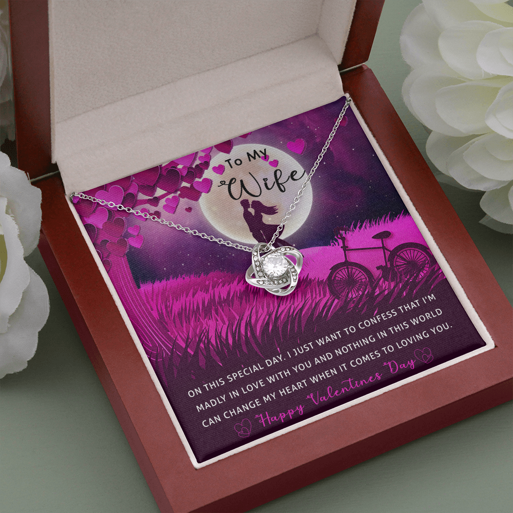 182A Necklace To my Wife, Valentine Gift for your Beautiful Wife, Valentine Necklace