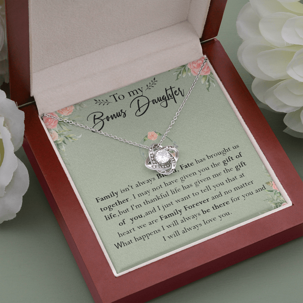 52A To my Bonus Daughter Necklace, Bonus Daughter, Step Daughter Gift, Gift Birthday