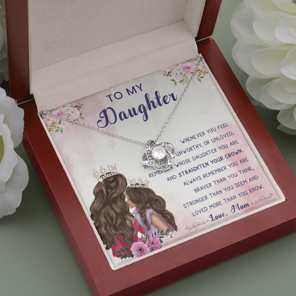 56A To My Daughter Necklace, Gift For Daughter From Mom, Daughter Mother Necklace